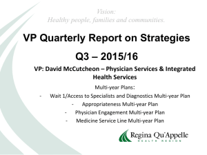 Q3 2015-16 VP Quarterly Report on Strategies