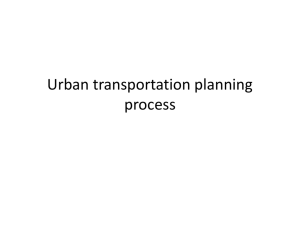 Overview of urban transportation planning and requirements