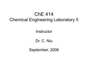 Lecture 2 of CH E 414 - University of Saskatchewan