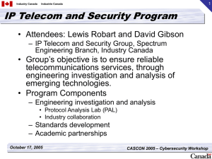 CASCON 2005 Cybersecurity Workshop