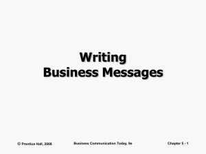 Writing Business Messages - BC