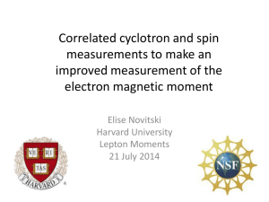 Correlated cyclotron and spin measurements to make