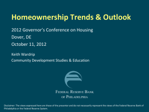 Homeownership Rate, 2000-10 - Delaware State Housing Authority