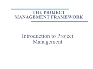the project management framework