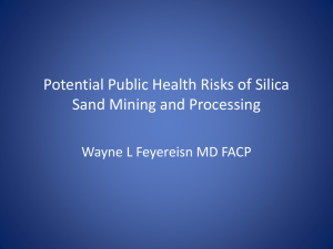 Potential Public Health Risks of Silica Sand