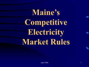 Regulatory  - Central Maine Power Company