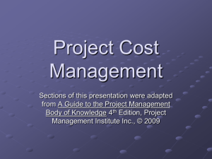 Cost Management Slides