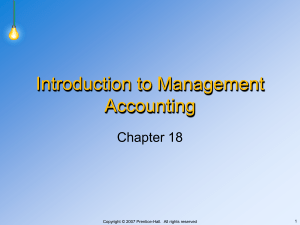 Intro to Management Accounting