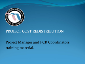 Project Manager & PCR Coordinators Training Material