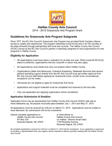 Grassroots Grants Guidelines - Halifax County Arts Council