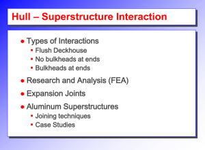 Hull – Superstructure Interaction