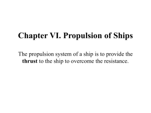 Chapter VI: Propulsion of ships (part1)