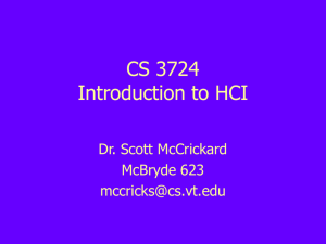 CS 3724 Introduction to HCI - Undergraduate Courses