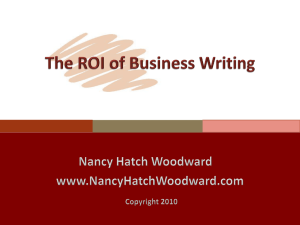 ROI of Business Writing