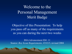 Personal Management MB Day 1 1Nov05