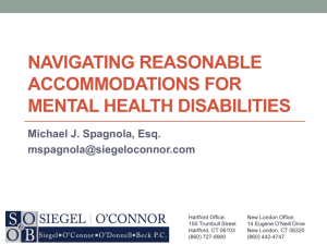Navigating Reasonable Accommodation for Mental Health Disabilities