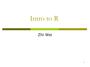 Intro to R