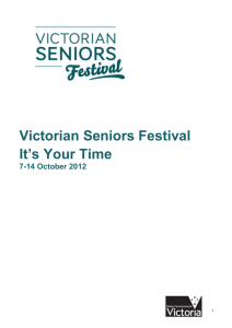 2012 Victorian Seniors Festival Event program