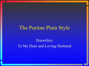 The Puritan Plain Style