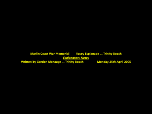 Marlin Coast War Memorial Vasey Esplanade Trinity Beach