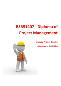 Manage Project Quality - Assessment Activities