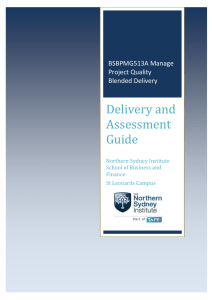 11064_BD_BSBPMG513A_Delivery and Assessment Guide V1
