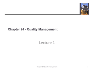 Software quality management