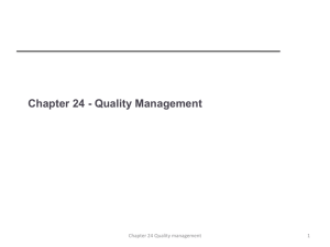 Quality Management - Software Engineering II