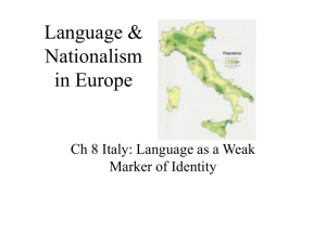 Language & Nationalism in Europe