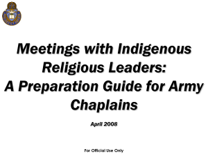 Meetings with Indigenous Religious Leaders: A Preparation Guide