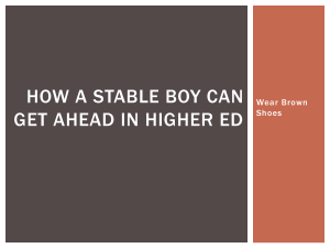 M5.8 How a Stable Boy Can Get Ahead in Higher Ed