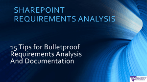 15 Tips for Bullet-Proof Requirements Analysis on SharePoint
