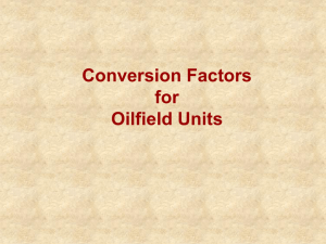 Conversion Factors for Oilfield Units
