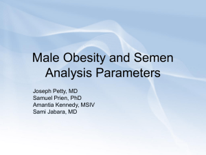Male Obesity and Semen Analysis Parameters