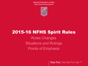 2015-16 NFHS Spirit Rules Power Point