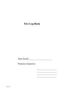 Fire Log Book - Haydn Parker