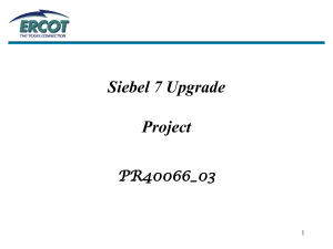 8E.Siebel Upgrade Project Update