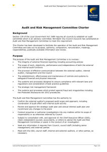 Audit and Risk Management Committee Charter