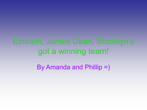 Einstein, James Dean, Brooklyn's got a winning team
