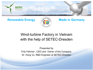 SETEC's wind-turbine control cabinet The Wind