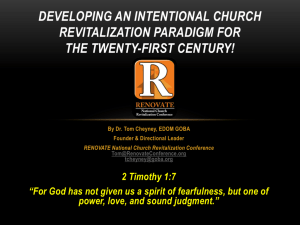 Developing An Intentional Church Revitalization Paradigm for the