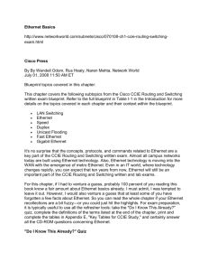 Chapter 1: Ethernet Basics
