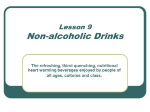 Lesson 9 - Non-alcoholic Drinks