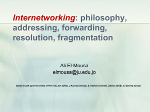 Internetworking - Dr Ali El