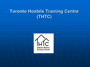 Toronto Hostels Training Centre presentation