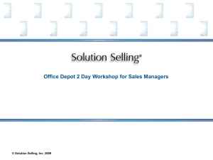 Office Depot Sales Manager 2 day 2009-11-09