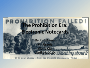The Prohibition Era - ast