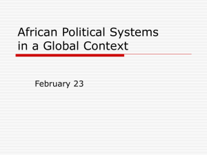 Comparing African Political Systems