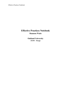 Special Education Effective Practices Notebook