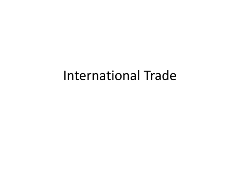 Trade And Absolute comparative Advantage